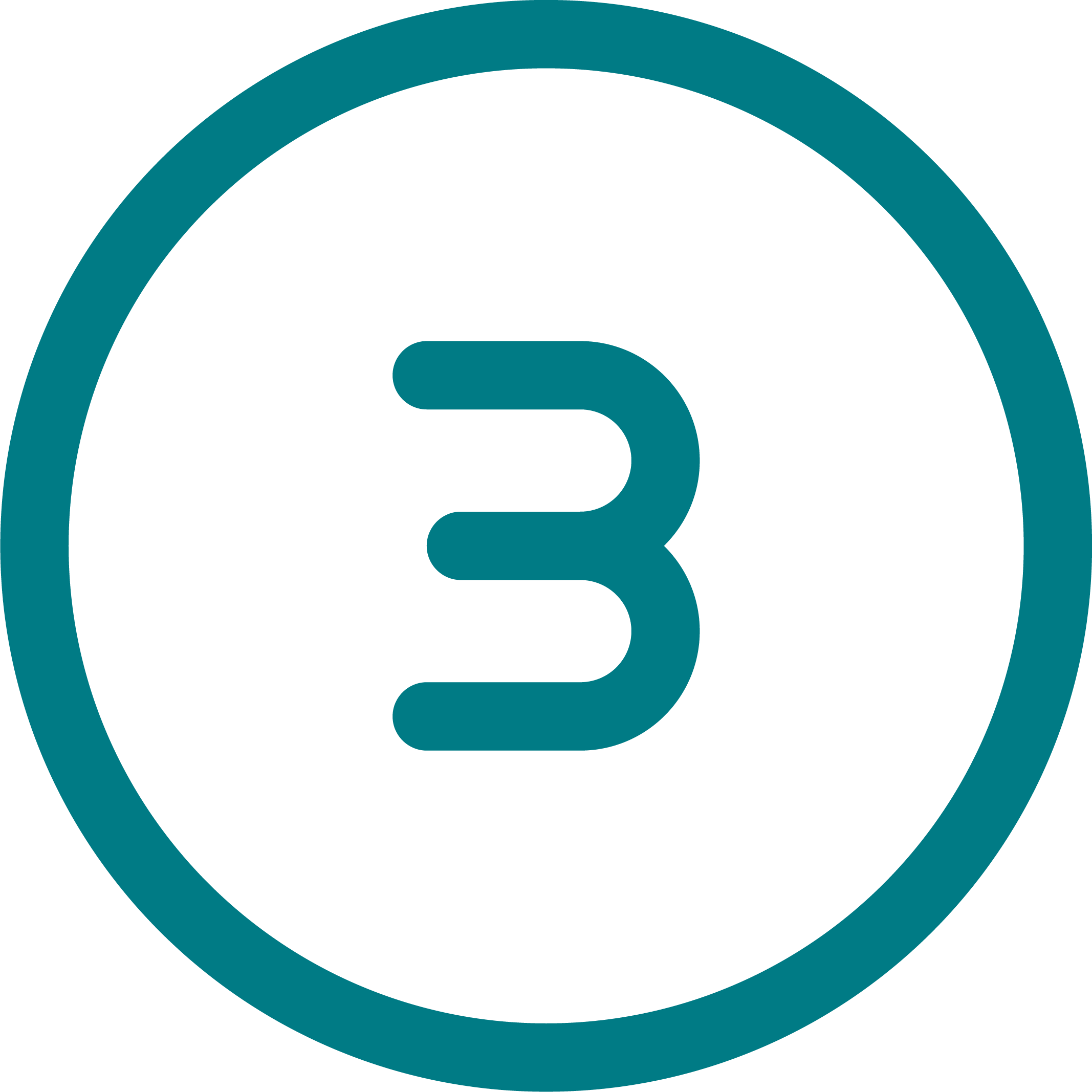 Number 3 in a circle